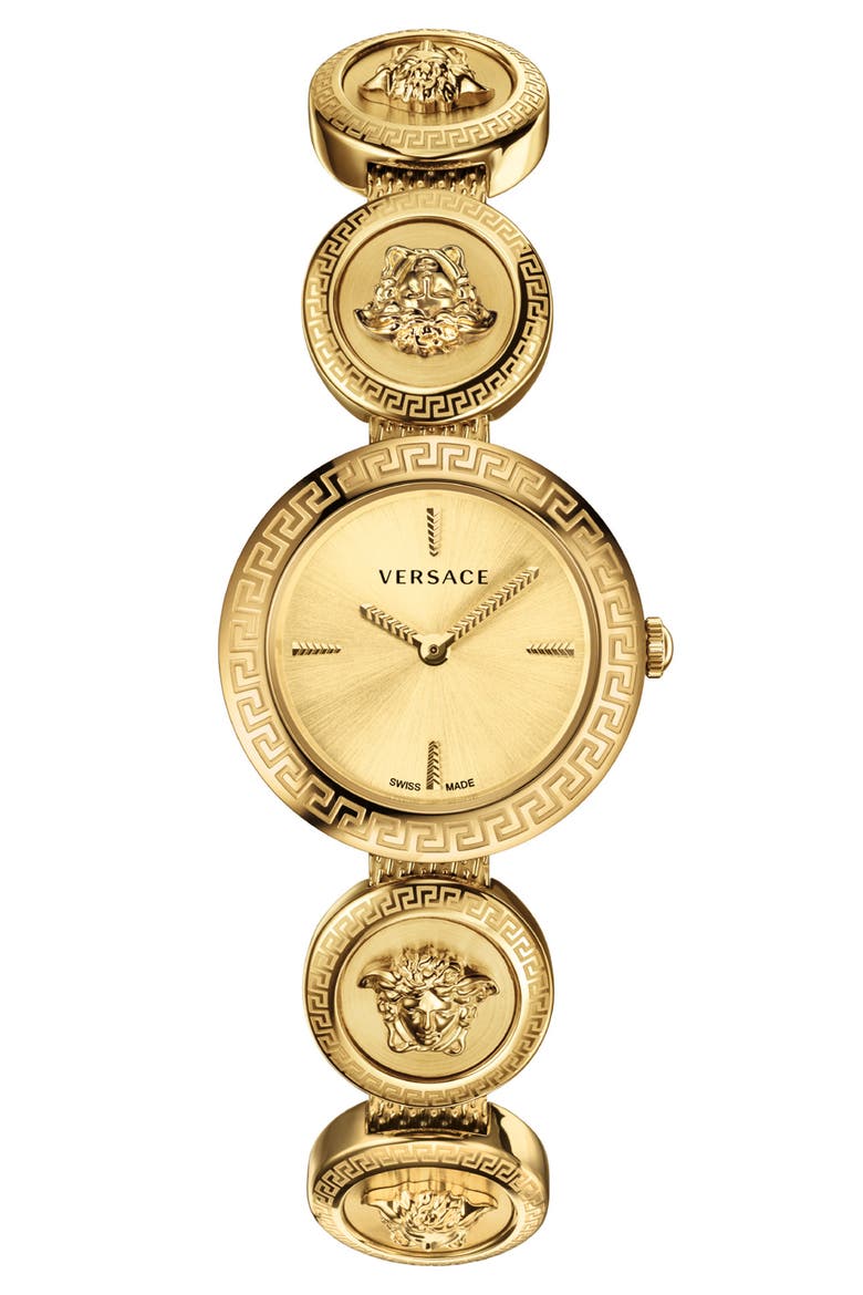 Medusa Stud Icon Bracelet Watch, 28mm, Main, color, GOLD