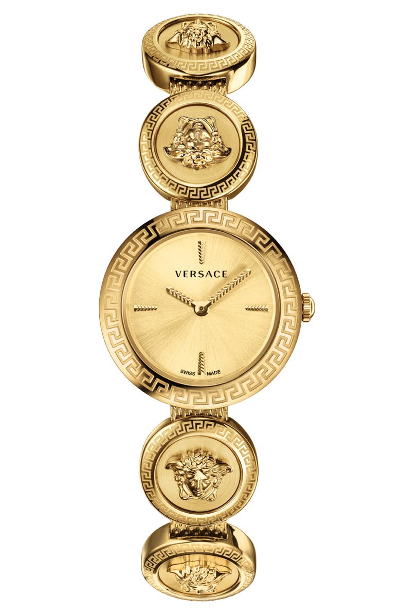 Versace Medusa Stud Icon Bracelet Watch, Main, color, 