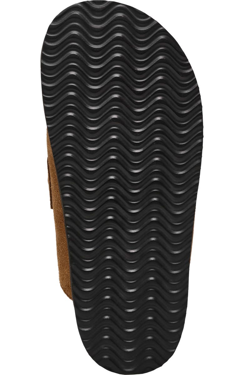 Steve Madden Tomlin Faux Fur Trim Mule, Alternate, color, Chestnut Suede