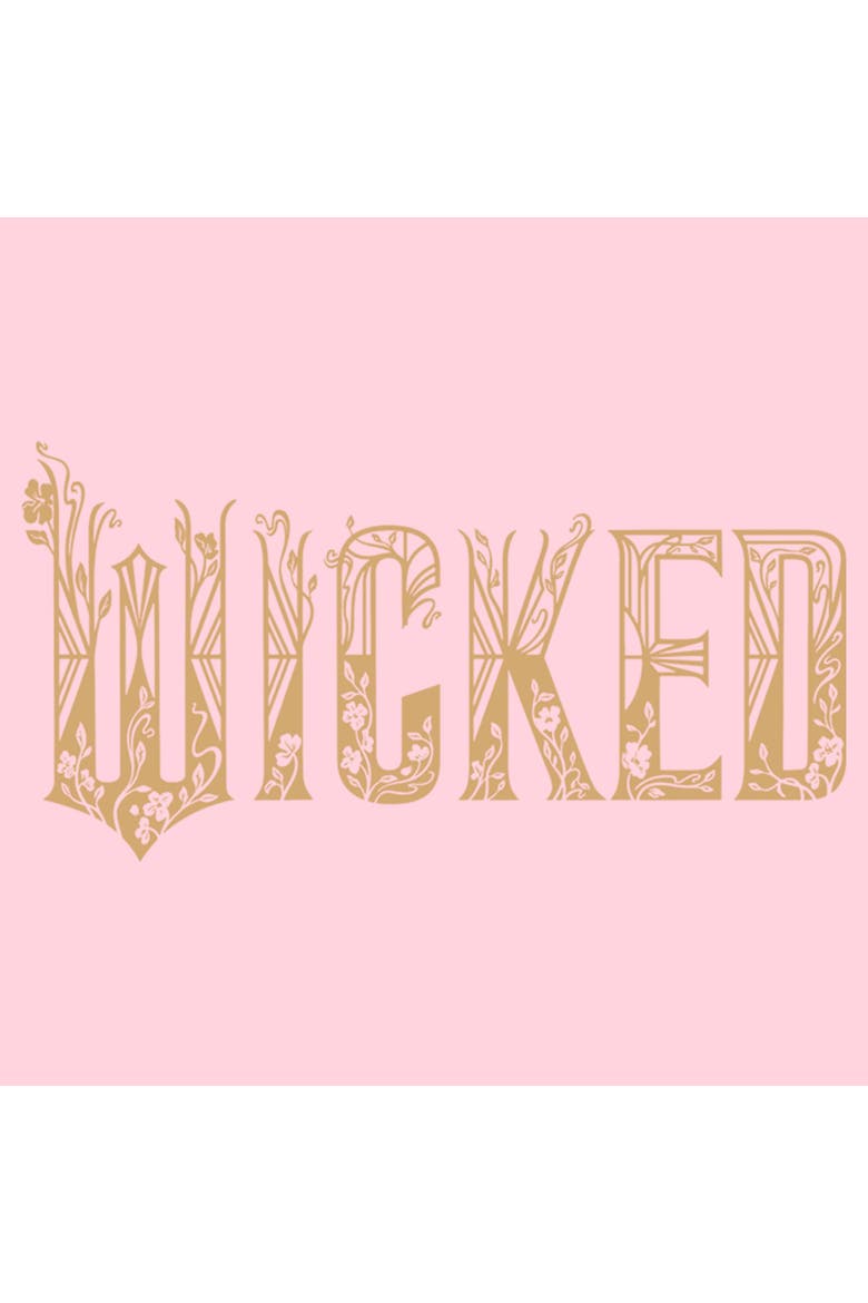 Junior's Wicked For Good Official Floral Logo  Graphic T-Shirt, Alternate, color, Light Pink