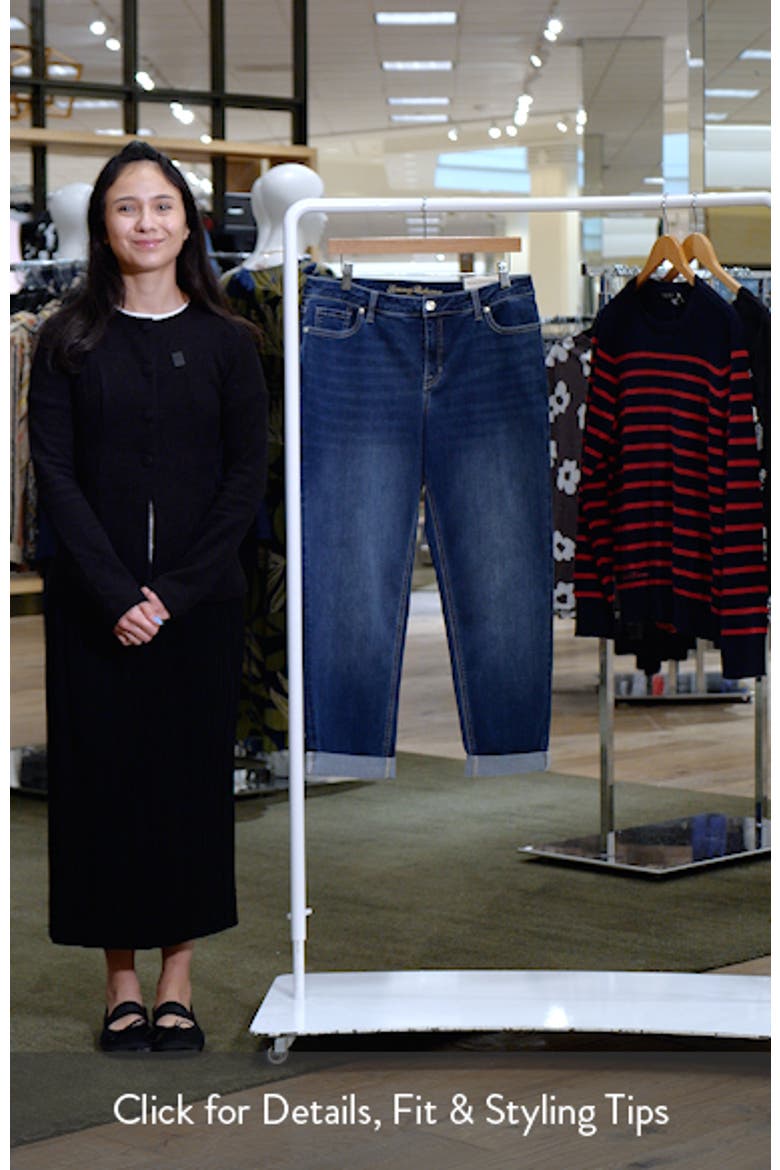 Mid Rise Slim Fit Crop Boyfriend Jeans video