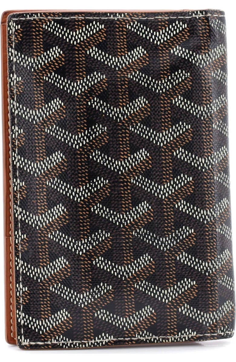 Pre-Owned Goyard Saint Marc Card Case Coated Canvas, Alternate, color, Black