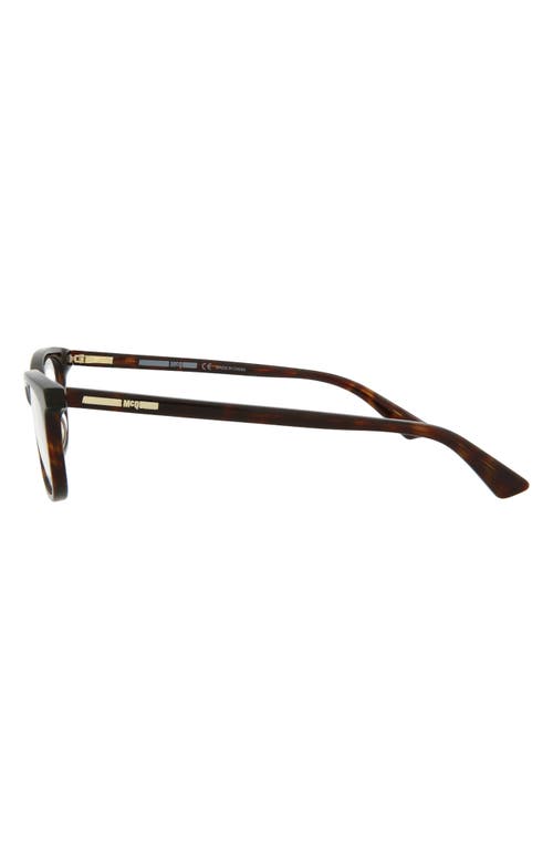Alexander Mcqueen Mcqueen 50mm Core Oval Optical Glasses In Avana Avana Transparent
