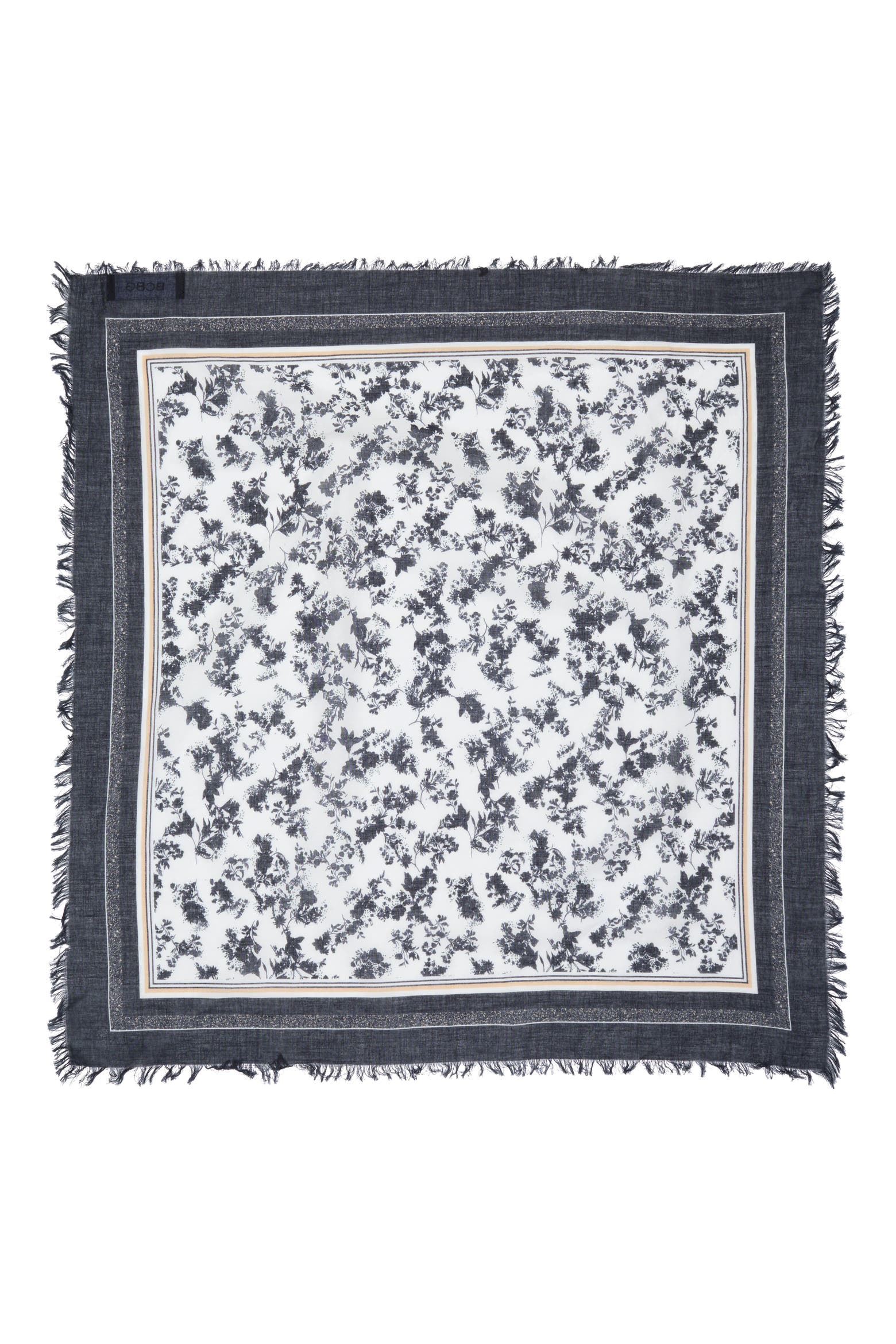 Bcb Generation BCBGeneration Sketched Floral Cotton Square Scarf (Women) | Nordstromrack