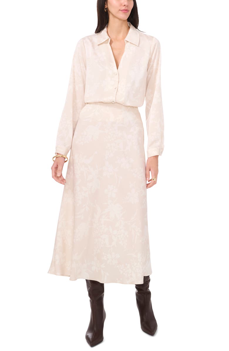 Vince Camuto Floral Slip Skirt, Alternate, color, 