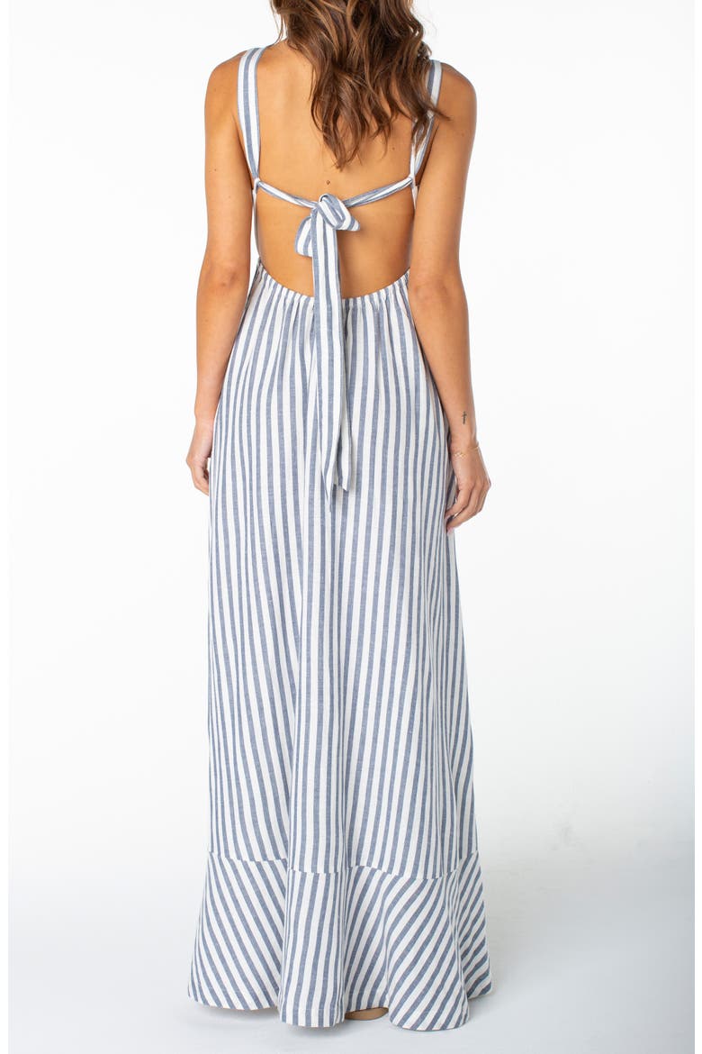 Wilder Coast Stripe Maxi Sundress, Alternate, color, BLUE HORIZON