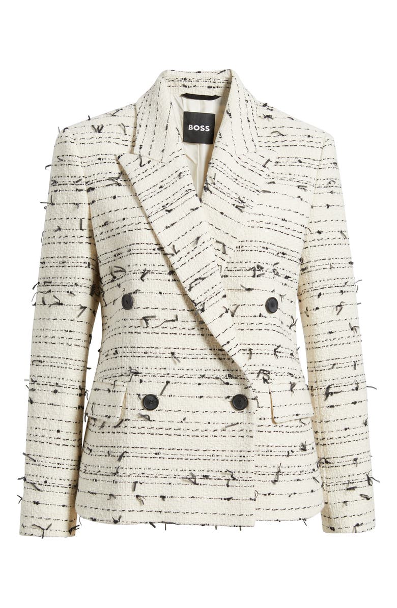 BOSS Jaleto Tweed Jacket, Main, color, White Multi