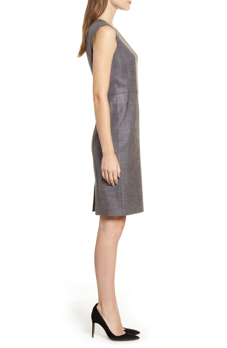 Anne Klein Tweed Sheath Dress, Alternate, color,