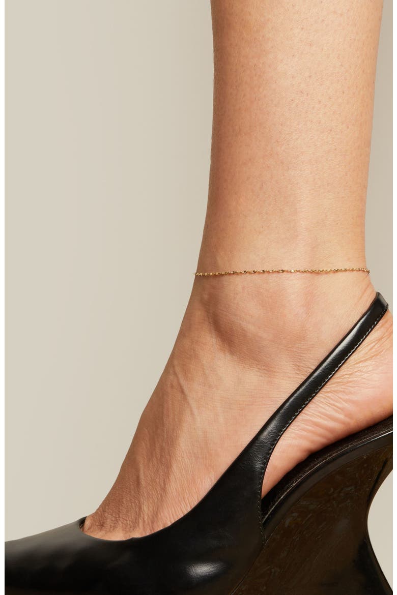 Unbreakable Barely There Chain Anklet, Alternate, color, White