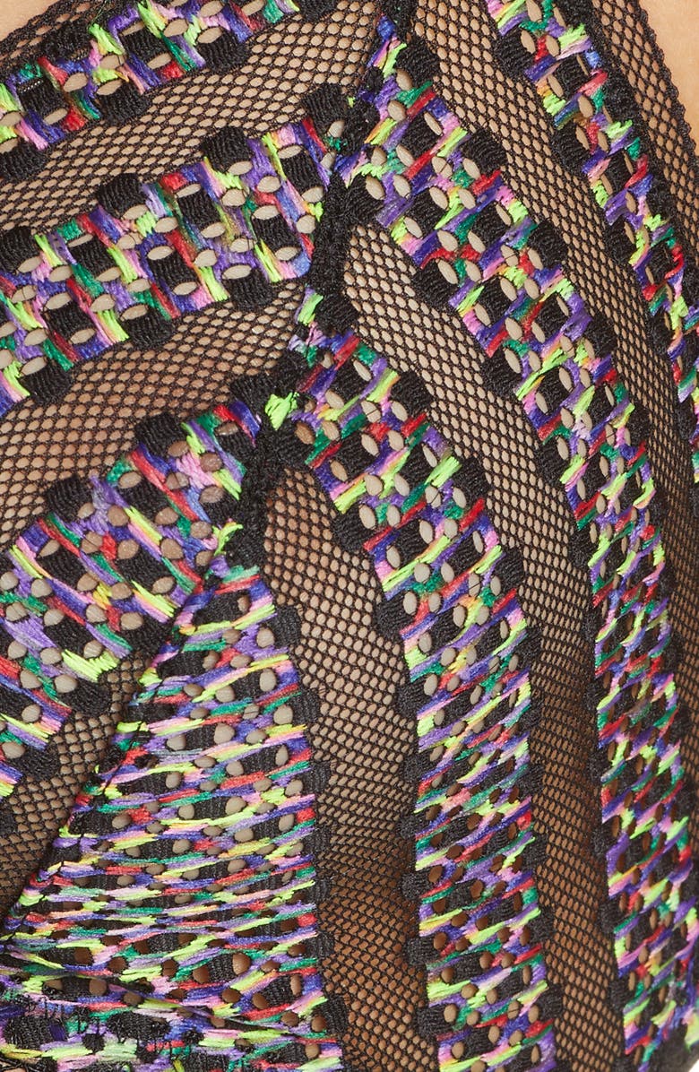 Calvin Klein Stripe Lace Triangle Bralette, Alternate, color, 