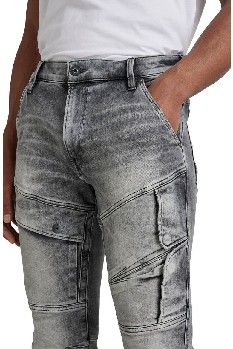 Airblaze 3D Cargo Skinny Jeans, Alternate, color, FADED SEAL GREY