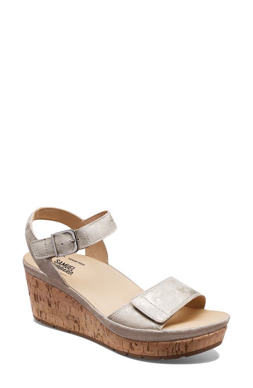 Samuel Hubbard Portola Two-strap Wedge Sandal In Brown