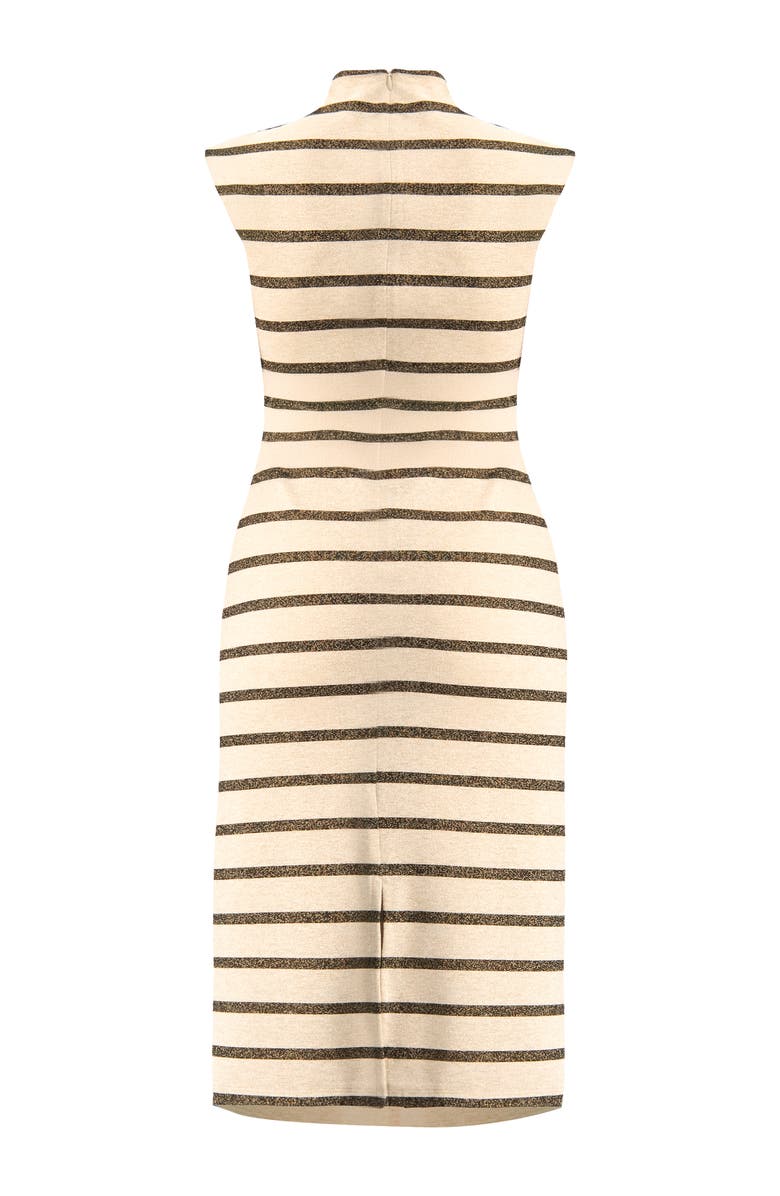 IVONNE Striped Jersey Midi Dress, Alternate, color, Sand