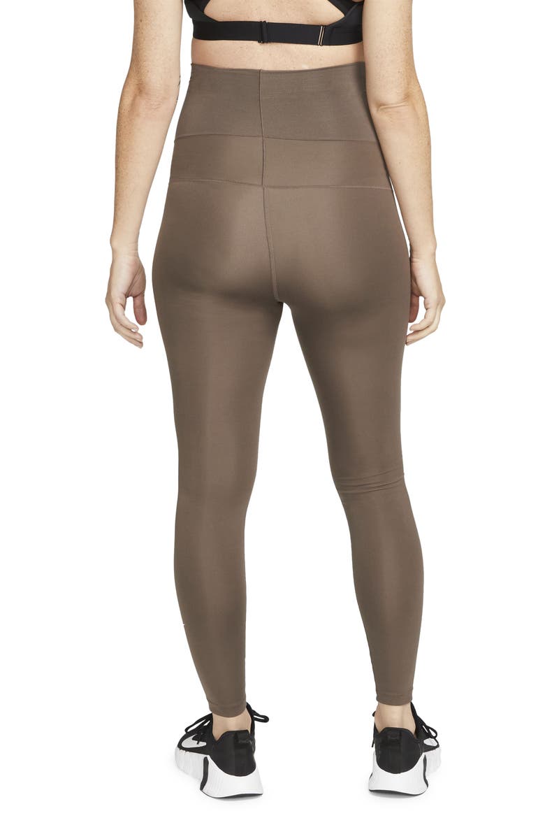 Performance Maternity Leggings, Alternate, color, IRONSTONE/ WHITE