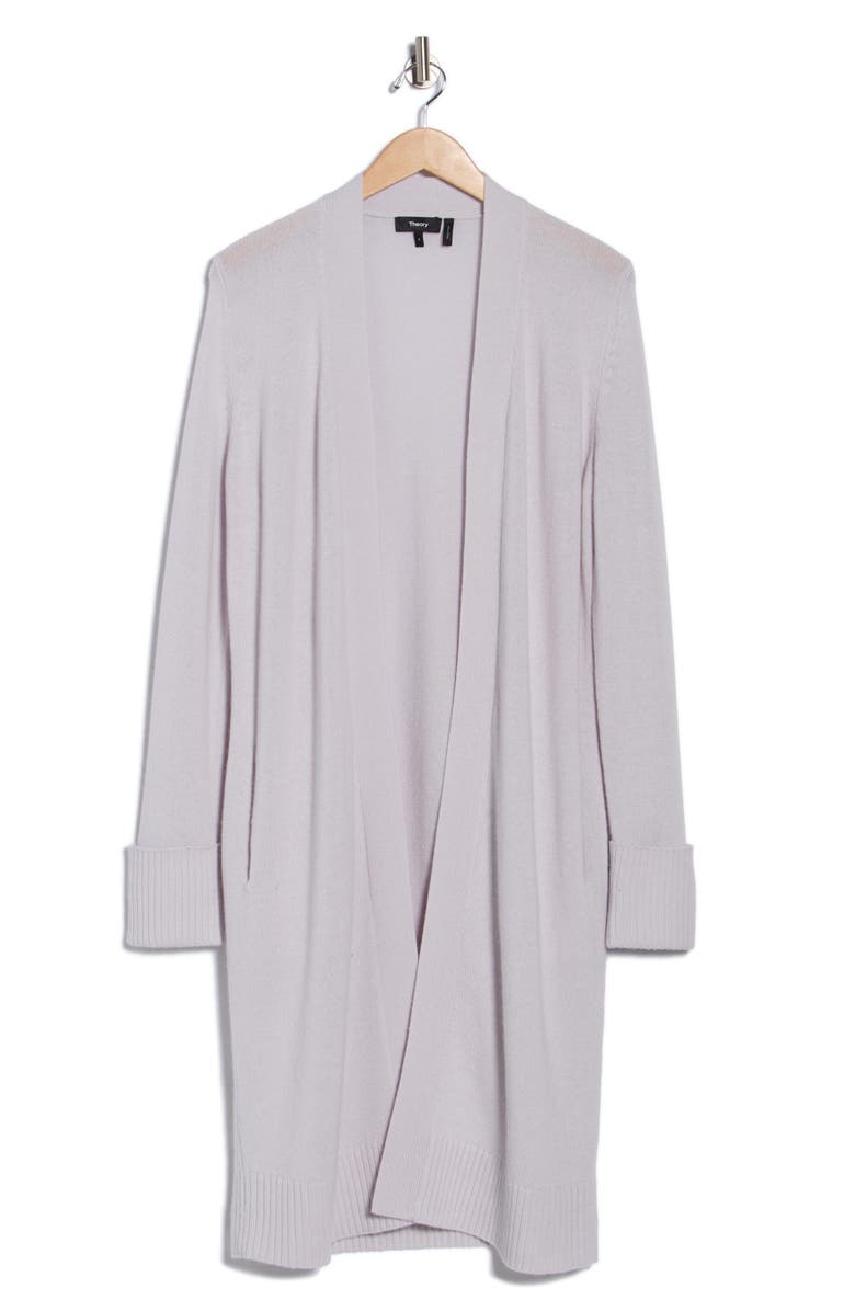 Theory Longline Cardigan, Alternate, color, Silver