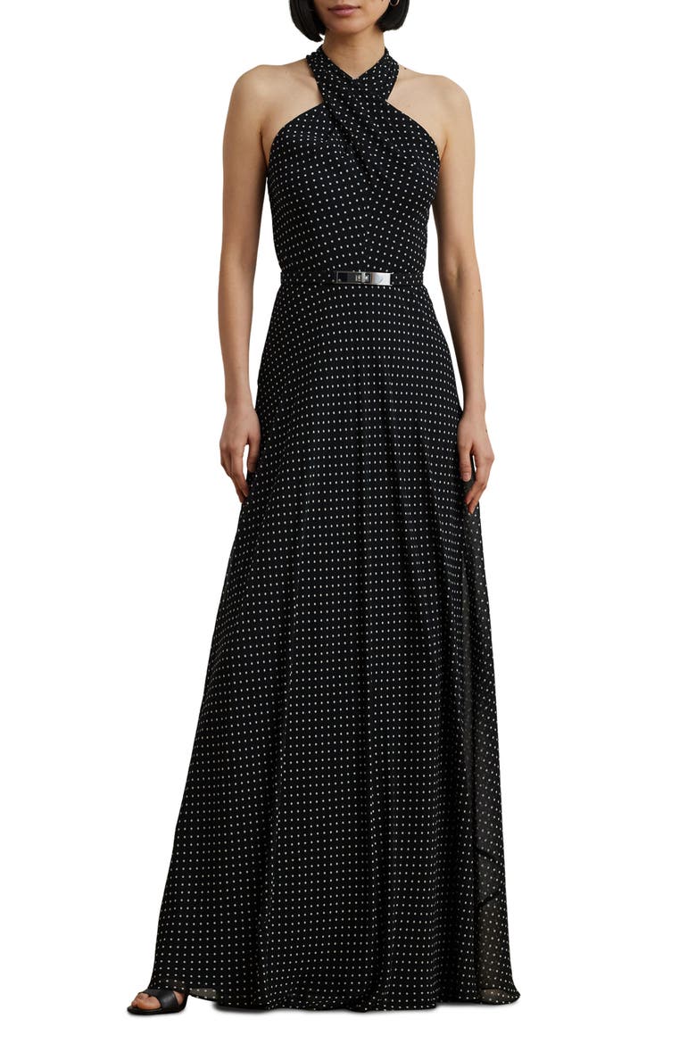 ralph lauren black and white polka dot dress Polka-dot midi in - Polo Slip silhouette Intended to hit below the knee Size 8 has a 37.5 body length Dress length is taken from the center mid Lauren Ralph Lauren Dress 16
