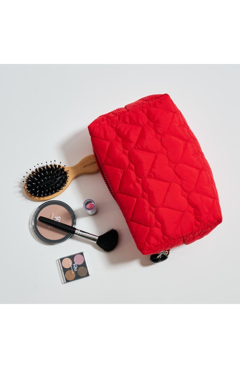 URBAN EXPRESSIONS HANDBAGS Pull My Heart Cosmetic & Travel Organizer Pouch, Main, color, Red