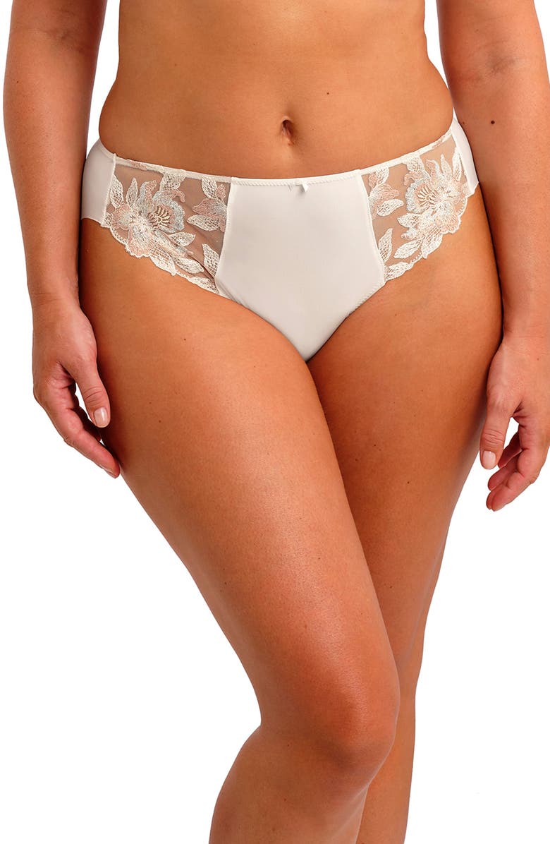 Fantasie Magdalena Scalloped Edge Briefs, Main, color, Ivory
