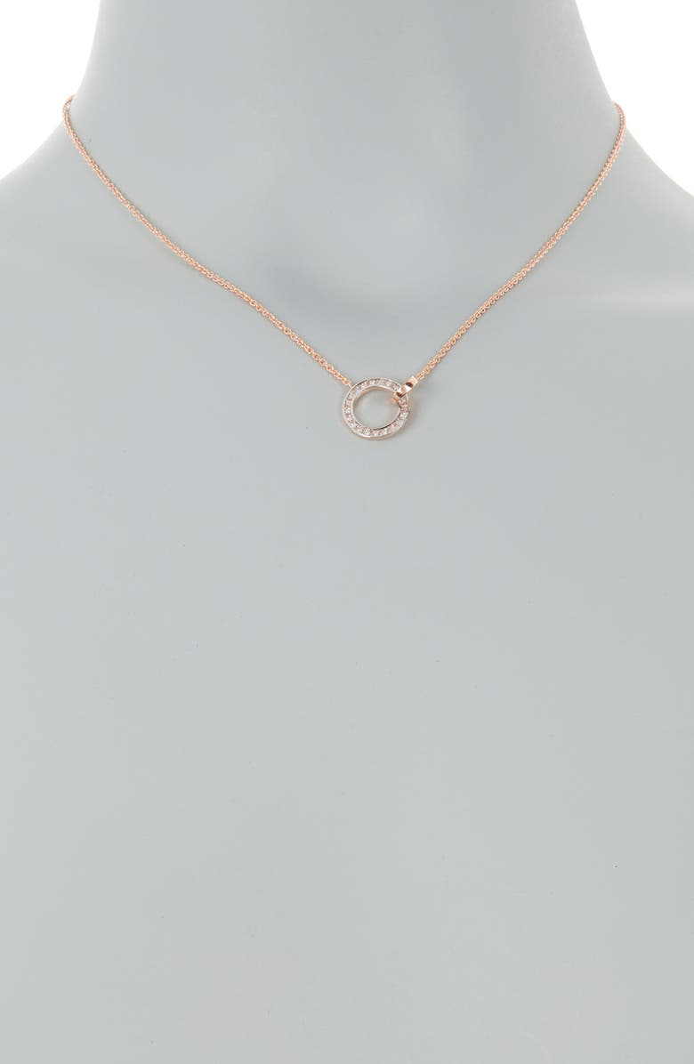 MESHMERISE Diamond Pavé Circle Link Necklace - 0.15ct, Alternate, color, Rose