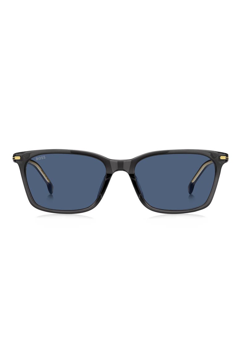 56mm Square Sunglasses, Main, color, GREY