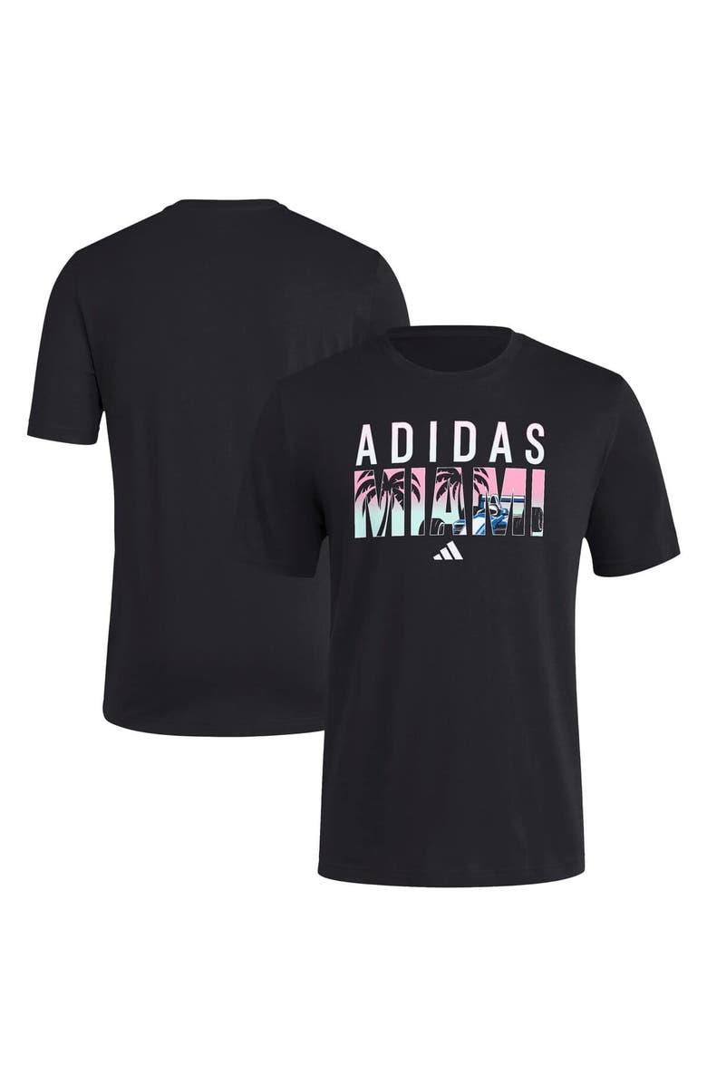 adidas Men's adidas Black Formula 1 Miami T-Shirt, Main, color,