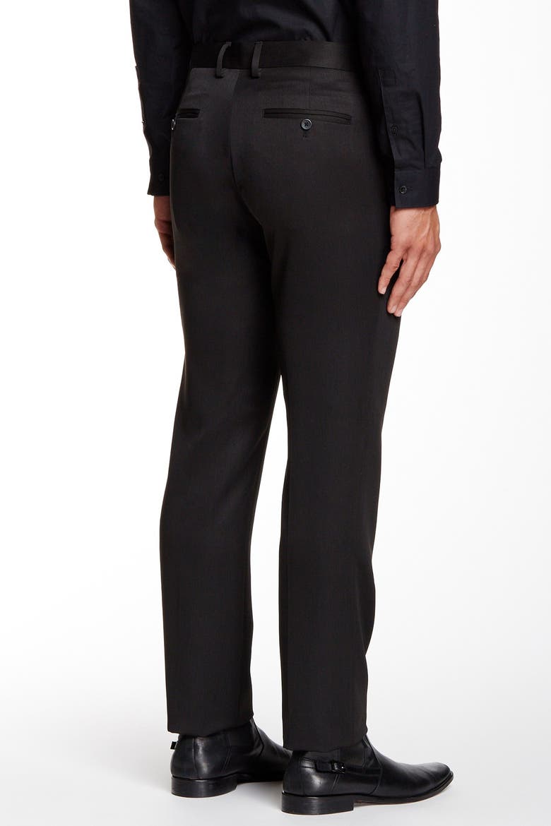 Heather Slim Fit Dress Pant, Alternate, color, BLACK