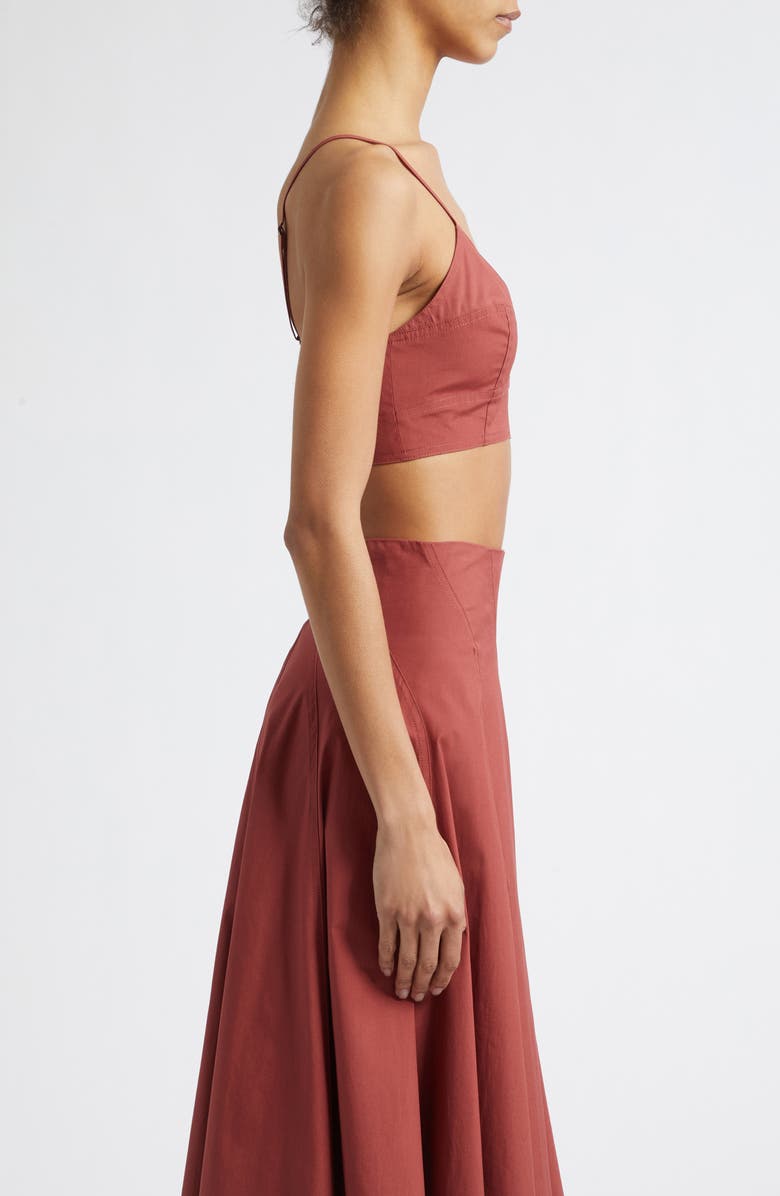 A.L.C. Joan Stretch Cotton Bra Top, Alternate, color, Apple Butter