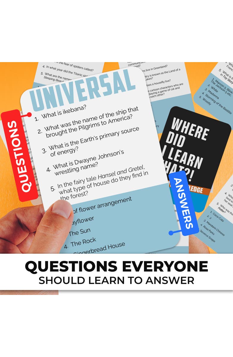 Quokka Trivia Card Games for Adults and Family, Alternate, color, 4 Set