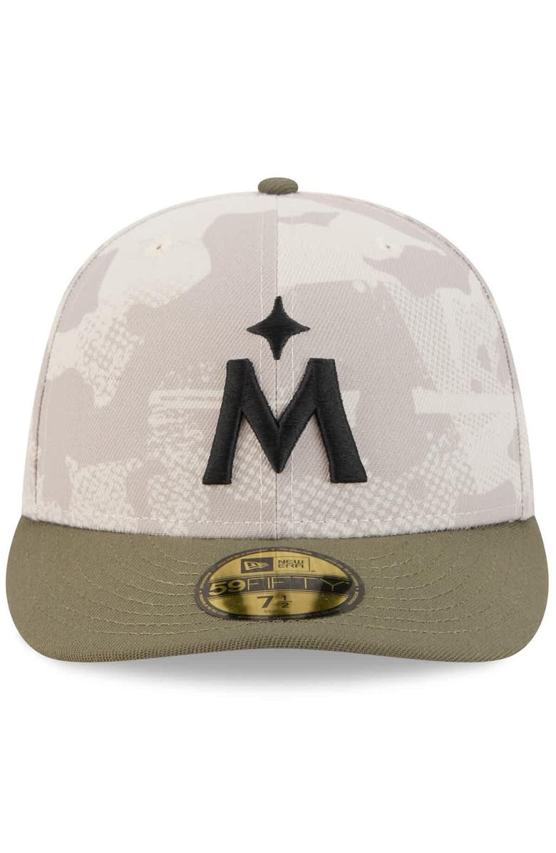New Era Men's New Era Light Beige/Olive Minnesota Twins 2025 Armed Forces Day 59FIFTY Fitted Hat, Alternate, color, Light Beige