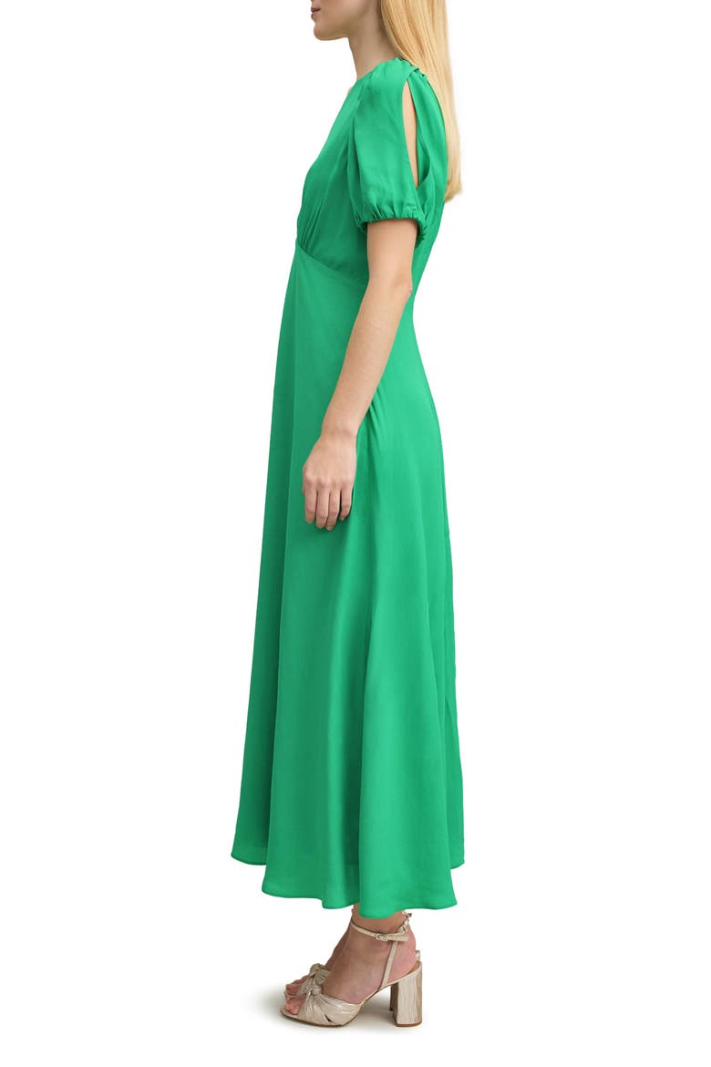 Hermia V-Neck Midi A-Line Dress, Alternate, color, GREEN