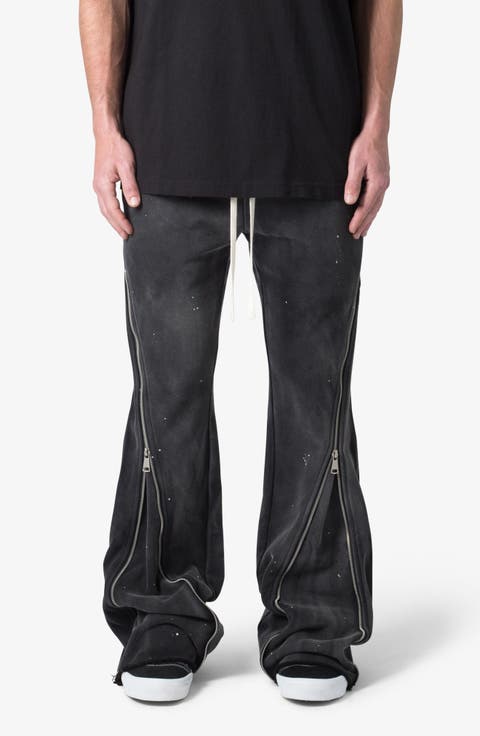 Zip Flare Leg Sweatpants