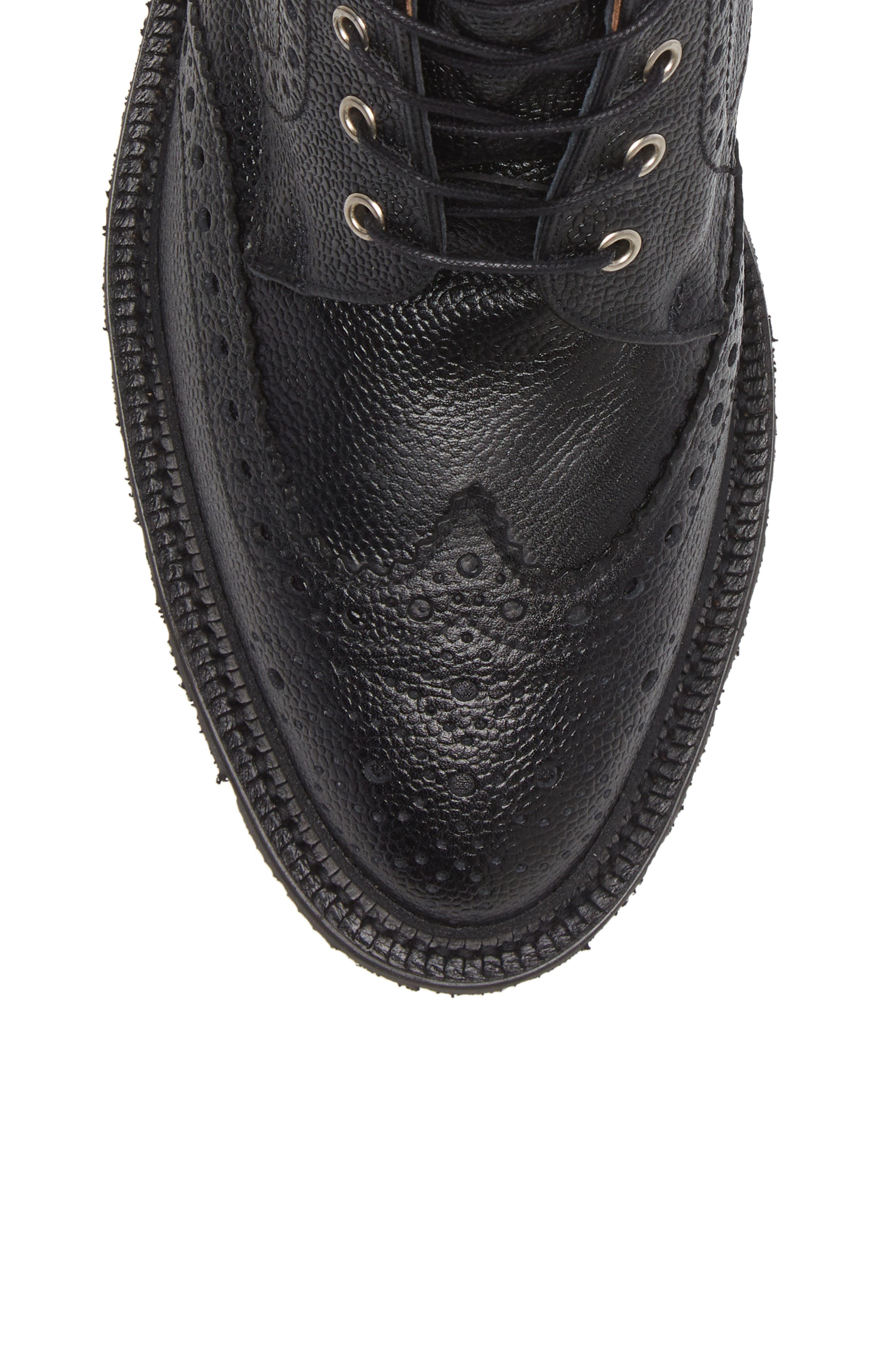 Thom Browne Classic Wingtip Boot, Alternate, color, Black