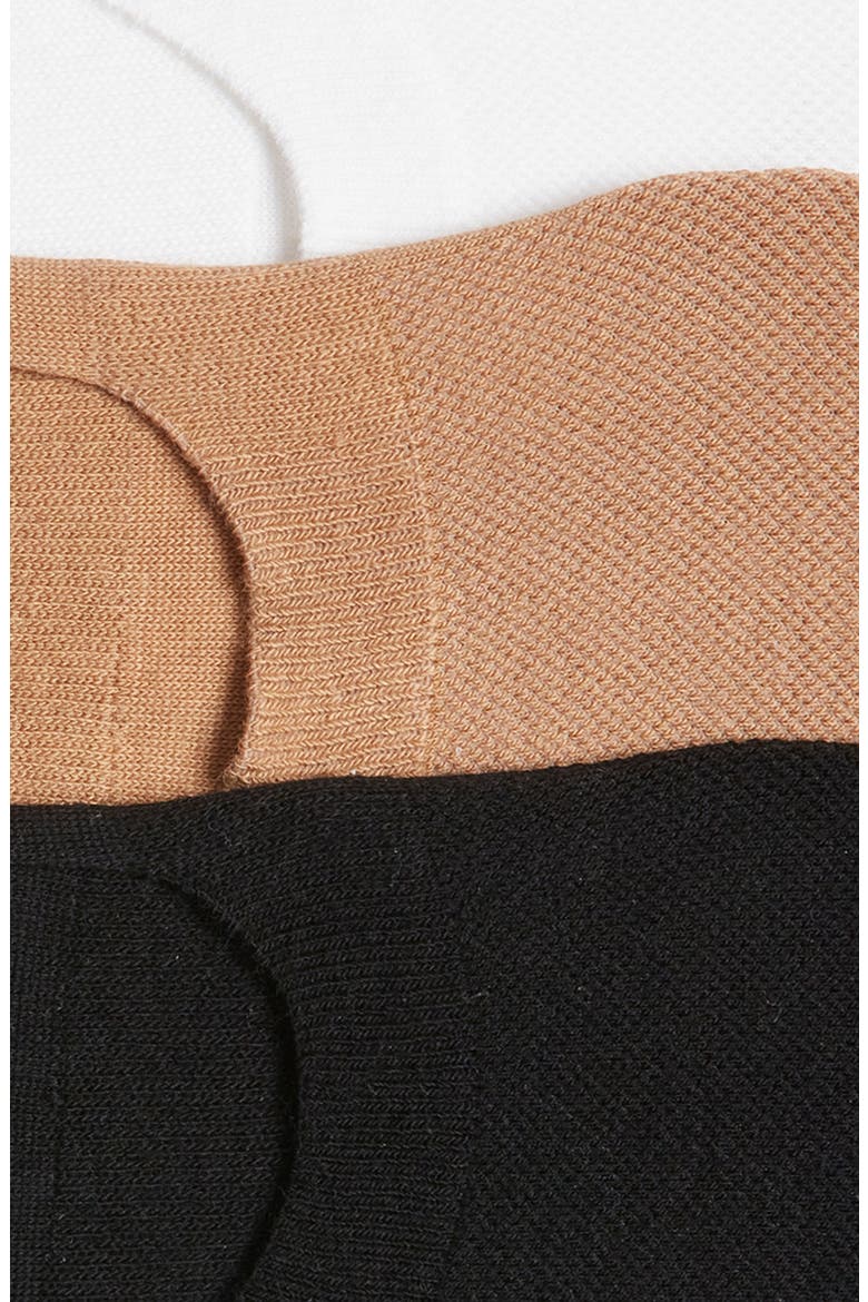 3-Pack No-Show Liner Socks, Alternate, color, BLACK/ BEIGE/ WHITE