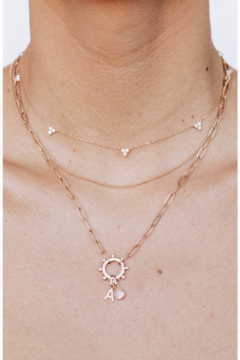 Love Letter Pavé Diamond Charm, Alternate, color, CLEAR - A