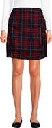 Lands' End School Uniform Young  Side Pleat Plaid Skort Above the Knee