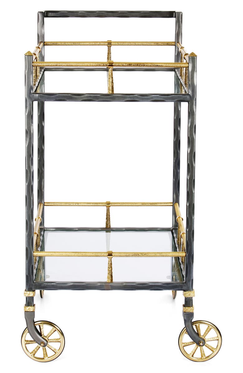 Michael Aram Forged Bar Cart, Alternate, color, Iron/ Gold