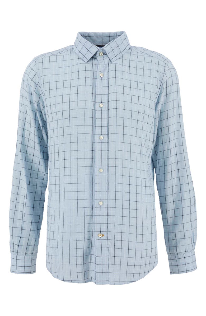 Barbour Belleview Tattersall Button-Up Shirt, Alternate, color, Sky