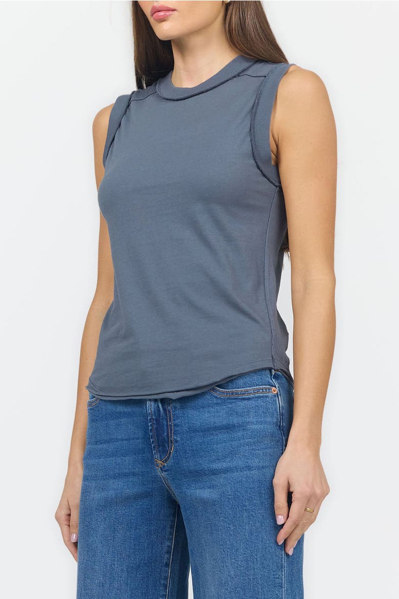 Zo Crew Neck Vintage Jersey Tank, Alternate, color, Turbulence