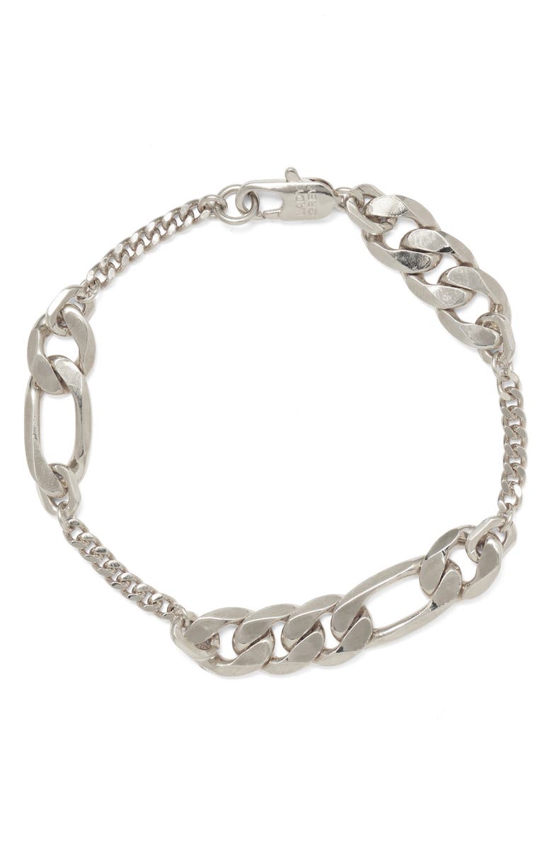 Lady Grey Large Trace Bracelet, Main, color, Silver