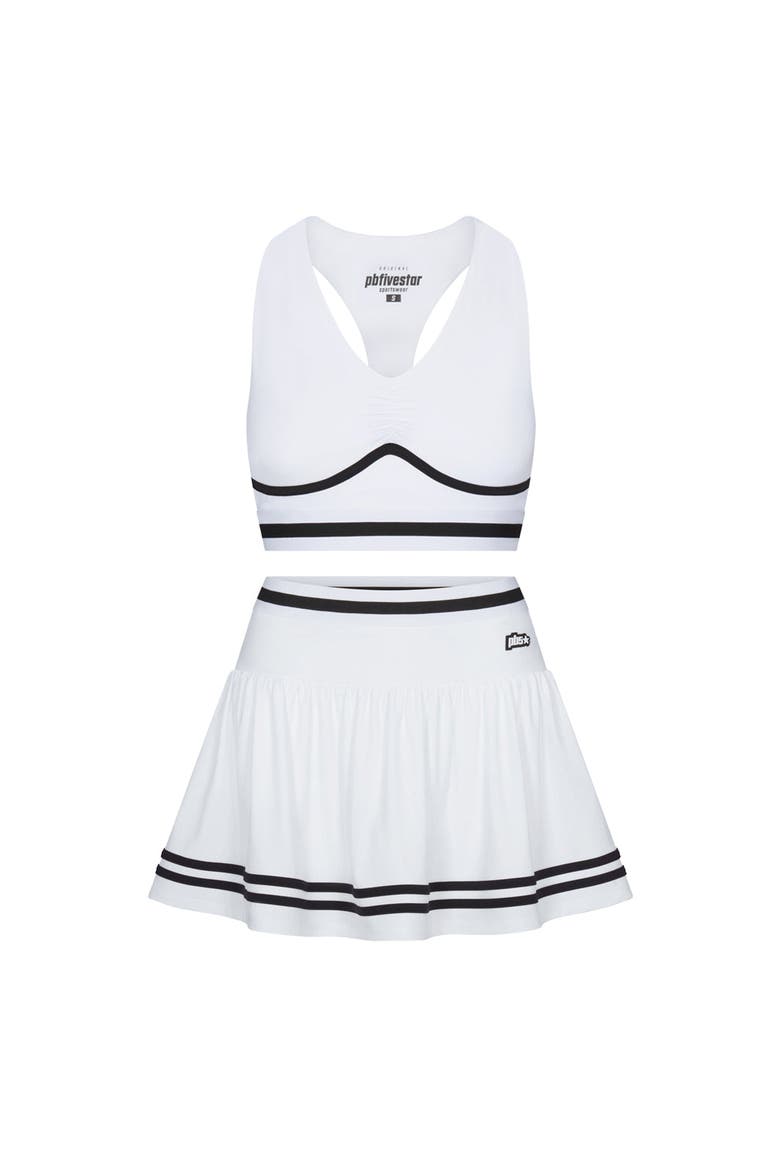 Heritage Bra Top, Alternate, color, White-Black