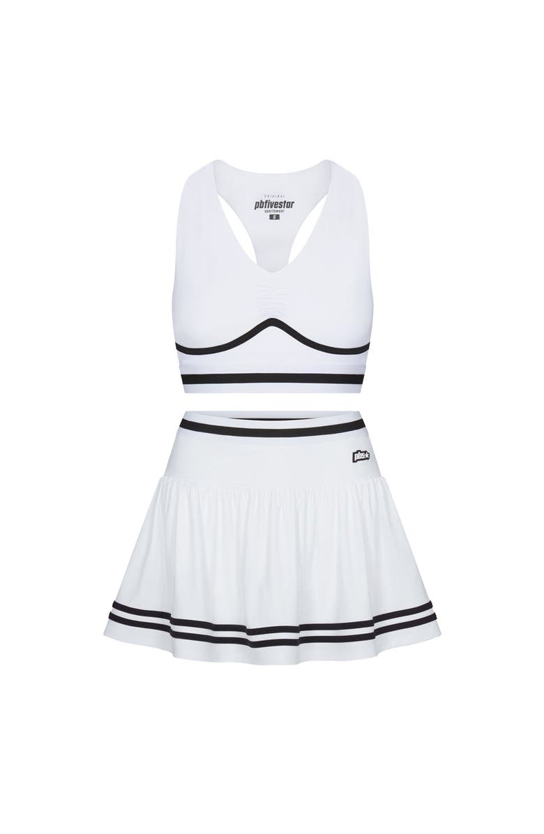 PB5star Heritage Bra Top, Alternate, color, White-Black