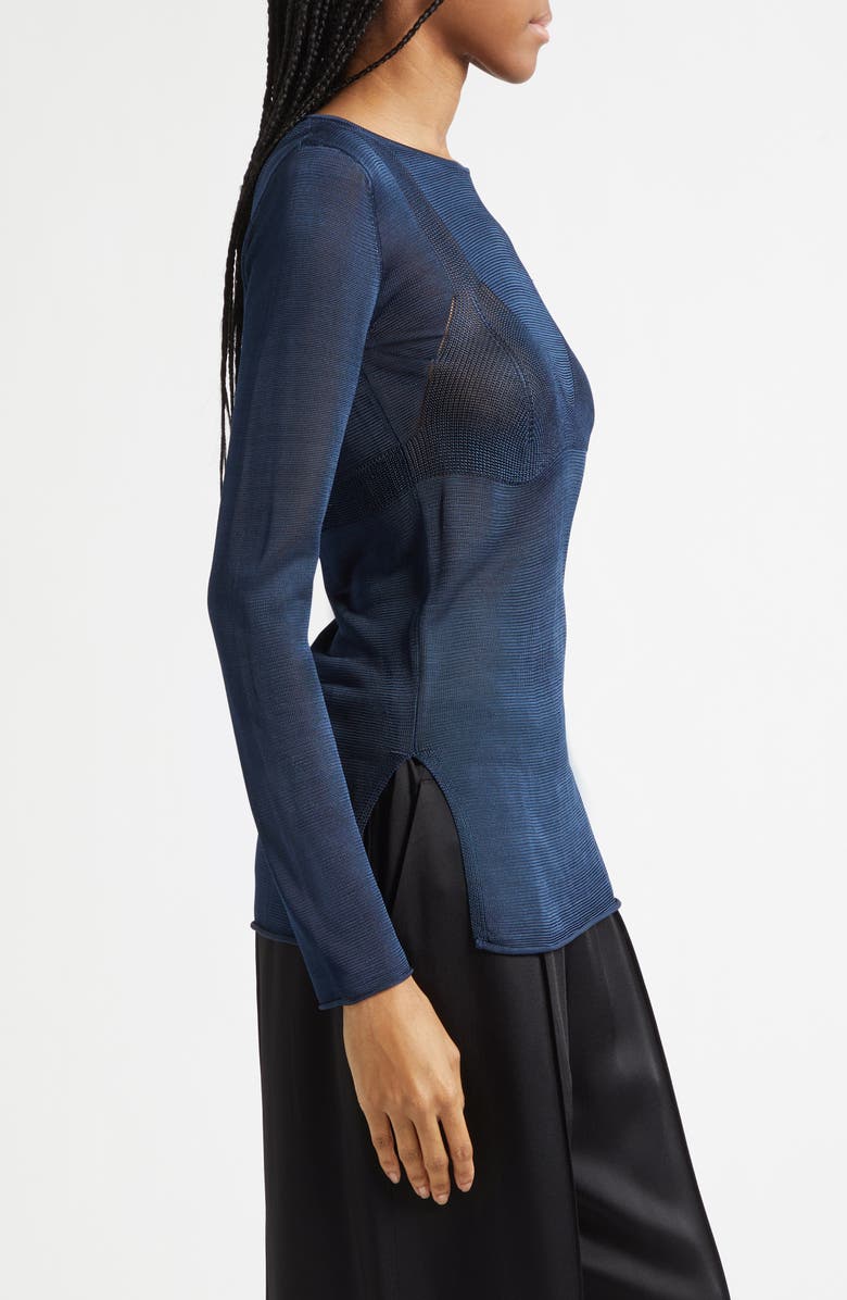 EMILY DAWN LONG Hera Intasia Knit Bra Sweater, Alternate, color, True Navy