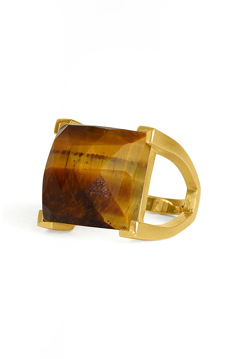 Plaza Tiger's Eye Ring, Alternate, color, TIGER EYE/ GOLD