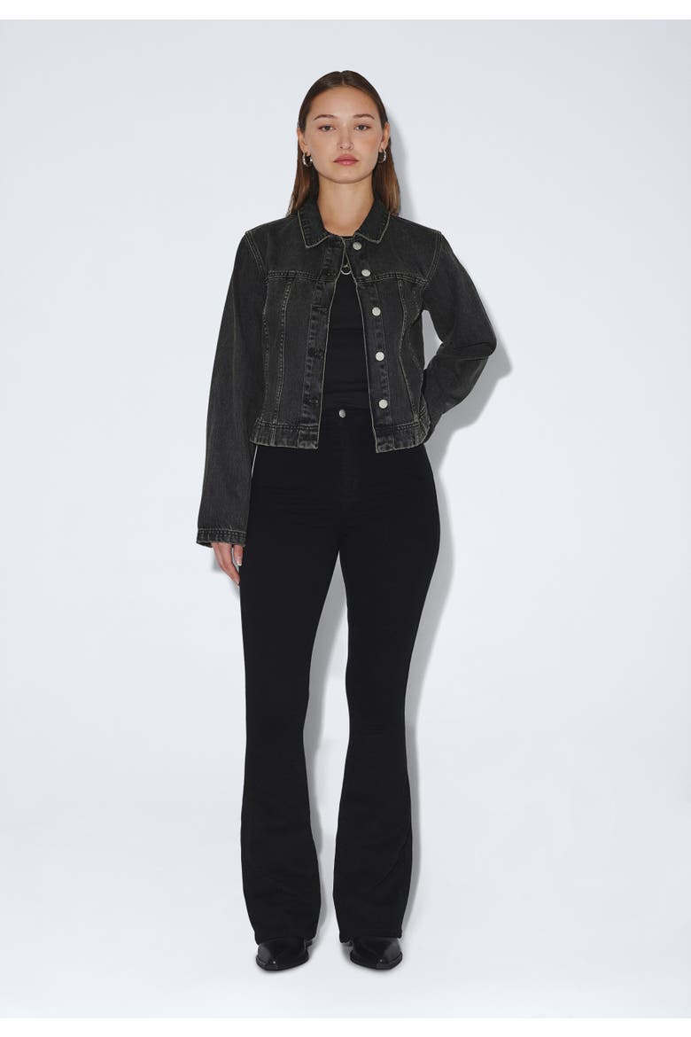 Moxy High Flare Jeans, Main, color, Black