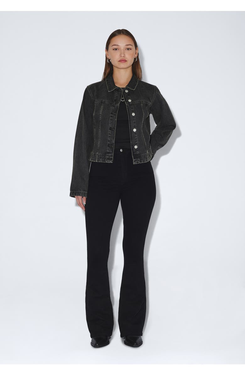 Dr. Denim Moxy High Flare Jeans, Main, color, Black