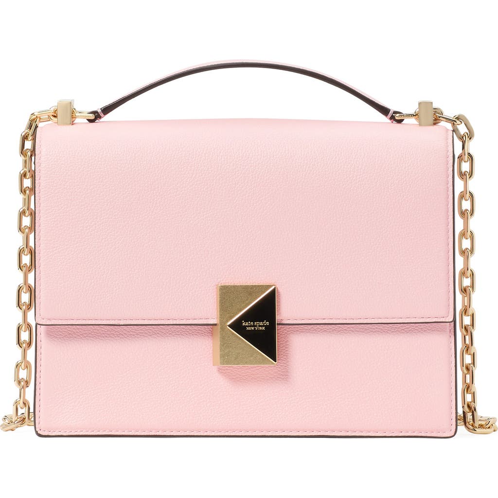 Kate Spade New York Deco Colorblock Pebbled Leather Convertible Crossbody Bag In Pastry Pink Multi