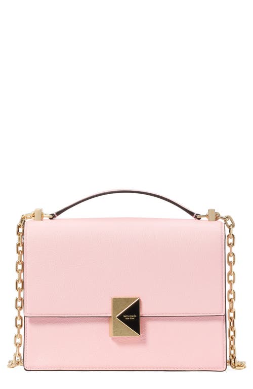 Kate Spade New York deco colorblock pebbled leather convertible crossbody bag in Pastry Pink Multi at Nordstrom