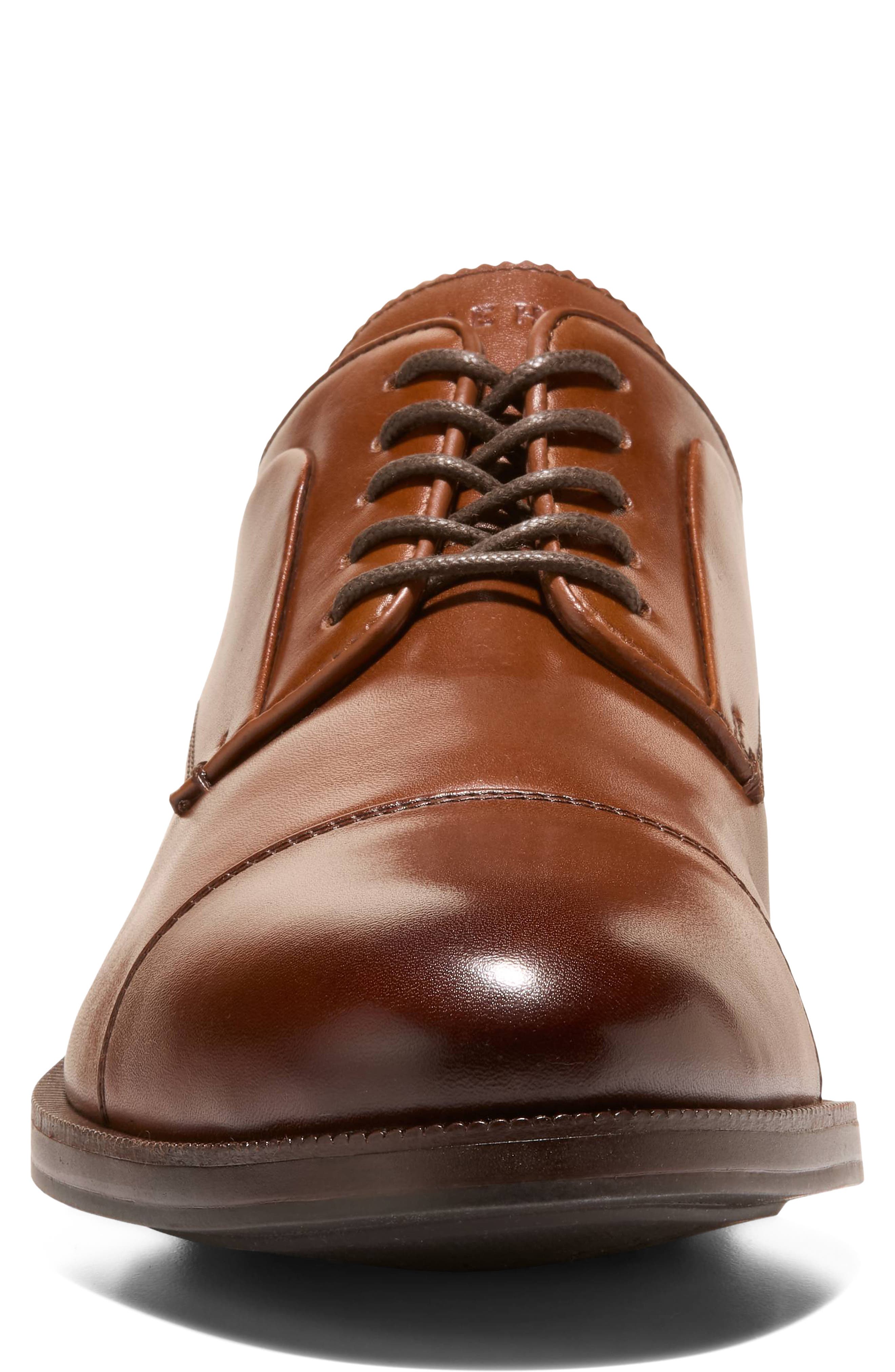 Dean Grand Cap Toe Leather Oxford, Alternate, color, BRITISH TAN / DARK CHOCOLATE