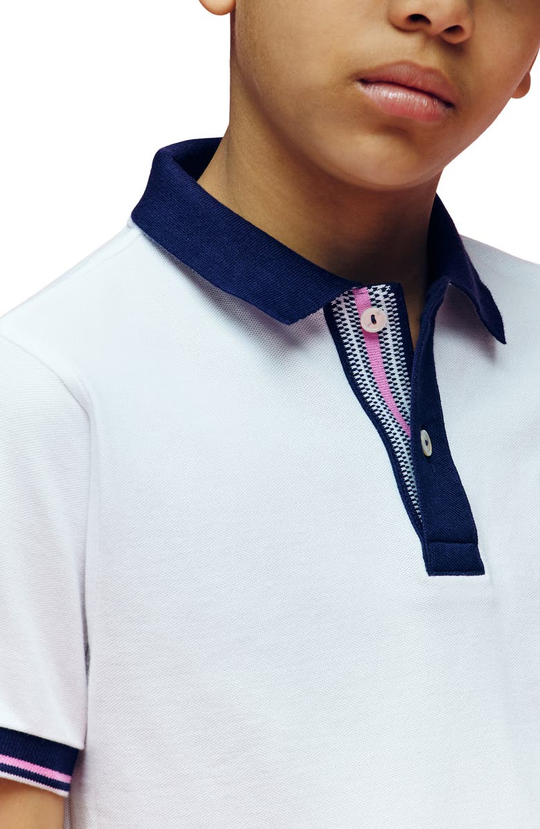 Psycho Bunny Kids' Archive Classic Bunny Knit Polo, Alternate, color, White