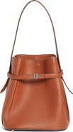 TOTEME Belted Grained Leather Bucket Bag